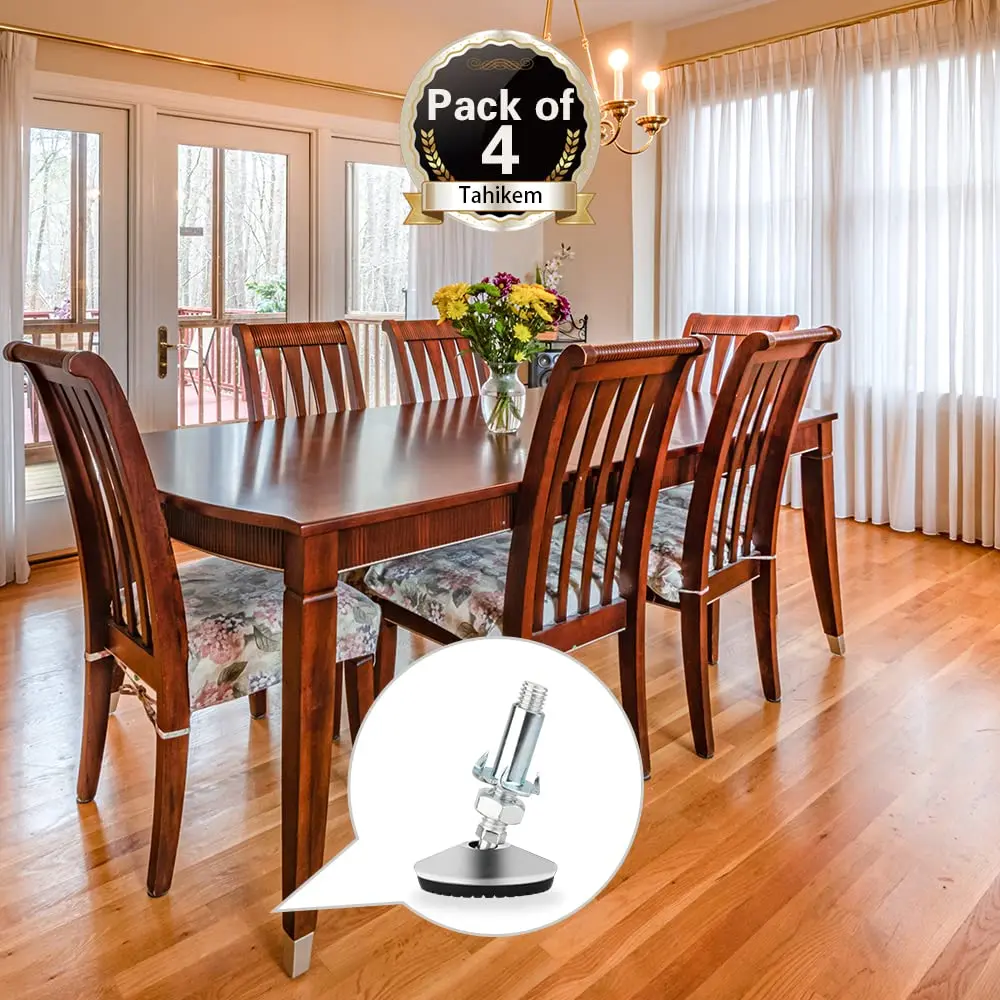 Tahikem M10 Swivel Adjustable Leveling Feet | Furniture Leveling Support 4 Pack - view 6