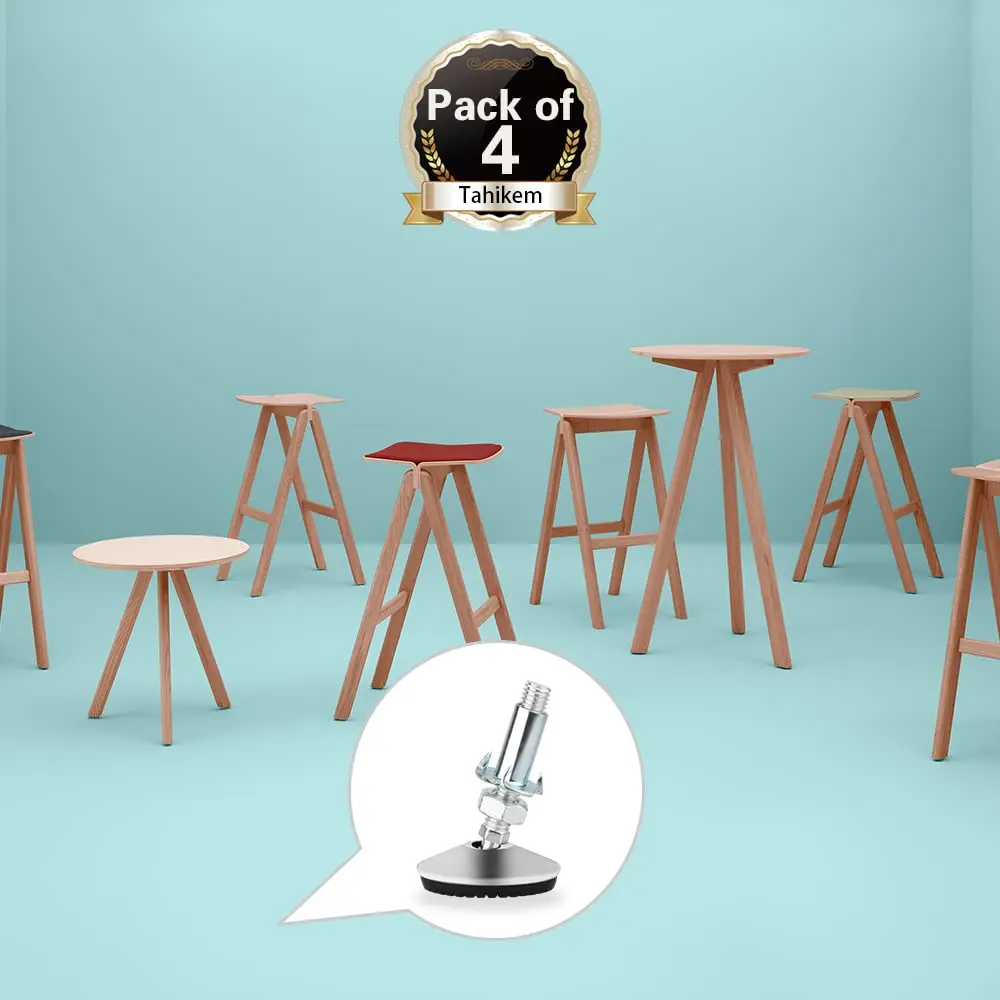 Tahikem M10 Swivel Adjustable Leveling Feet | Furniture Leveling Support 4 Pack - view 3