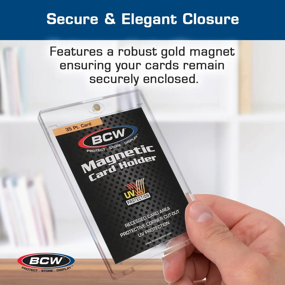 BCW 35 Pt Magnetic Card Holders with UV Protection, 10 Count | Standard Trading Cards - view 4