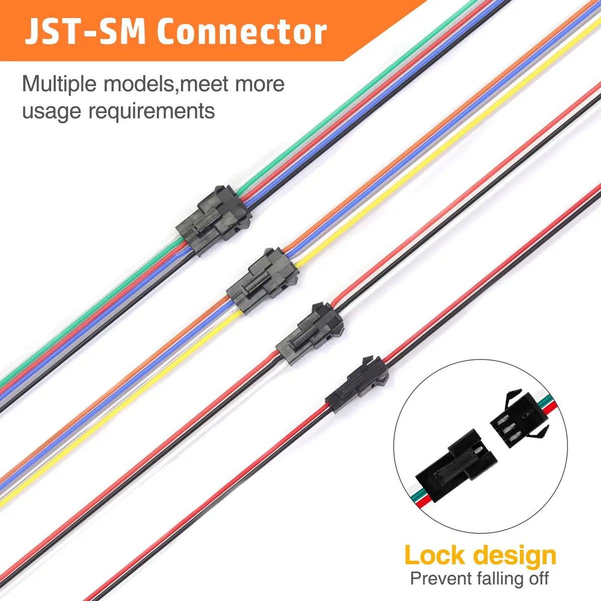 PEBA Ratchet Crimping Tool and JST Connector Kit for AWG 32-20 Wires | 14 Types of 2.5mm JST-SM Connectors & Crimp Pins - view 6