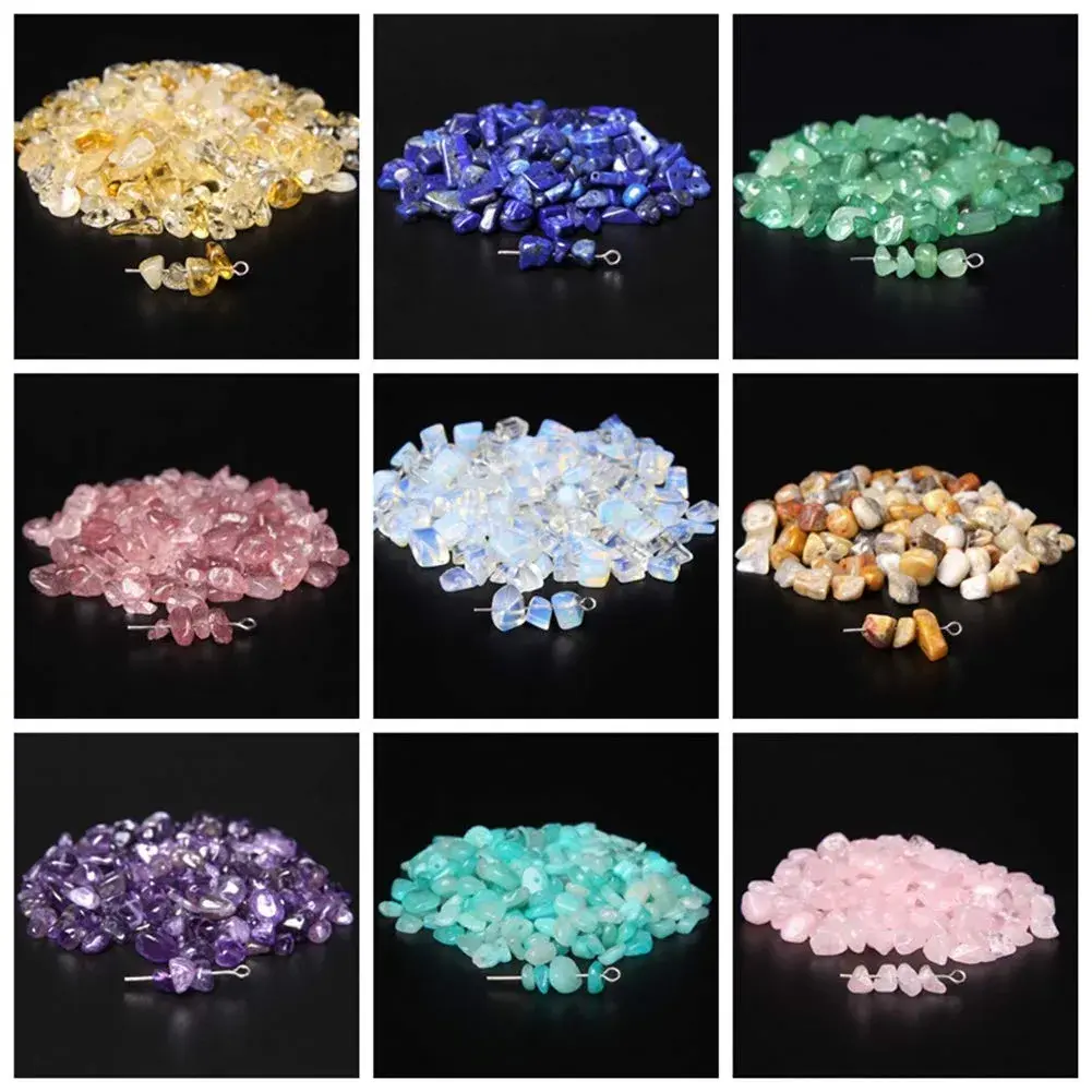 Cmidy Natural Chip Stone Beads Strawberry Quartz 5-8mm (120g/400 pcs) | Genuine Gemstones for Jewelry Making - view 5