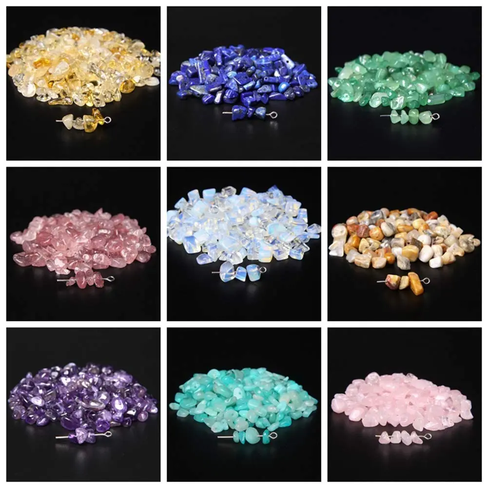 Cmidy Natural Chip Stone Beads Watermelon Red 5-8mm (150g / ~400 pcs) | Genuine Gemstone Beads for Jewelry Making - view 5