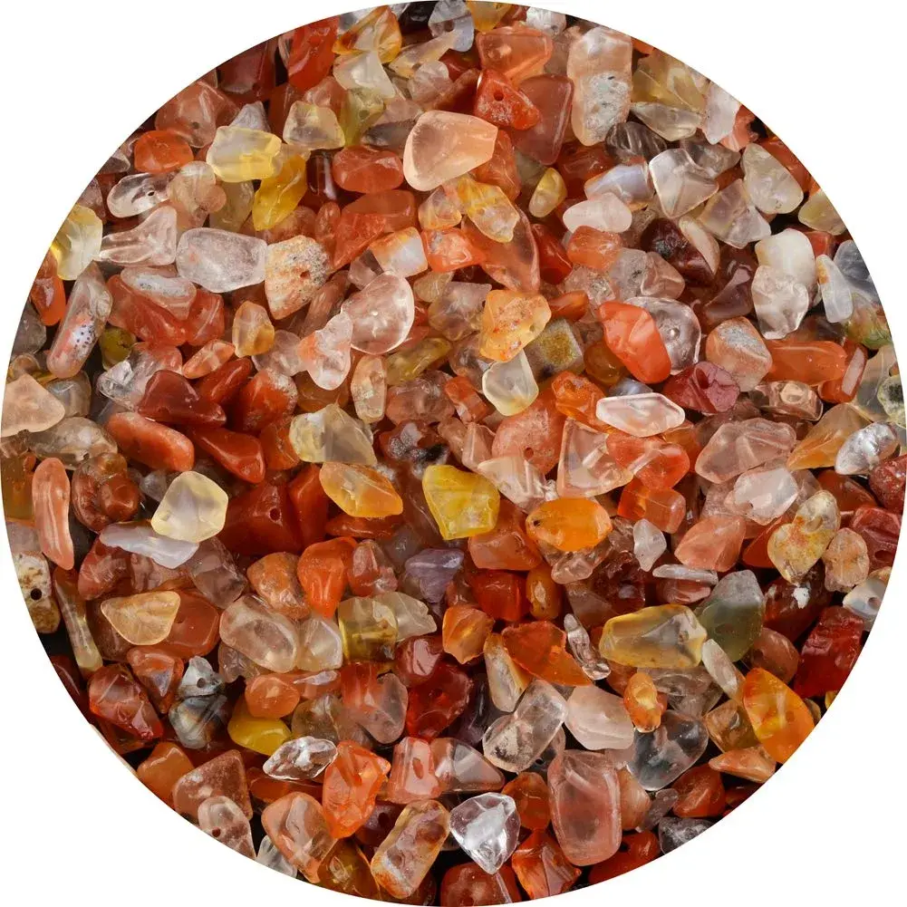 Cmidy Natural Chip Stone Beads Red Agate 5-8mm (150g/5.29oz) | Genuine Gemstones for Jewelry Making - main product image