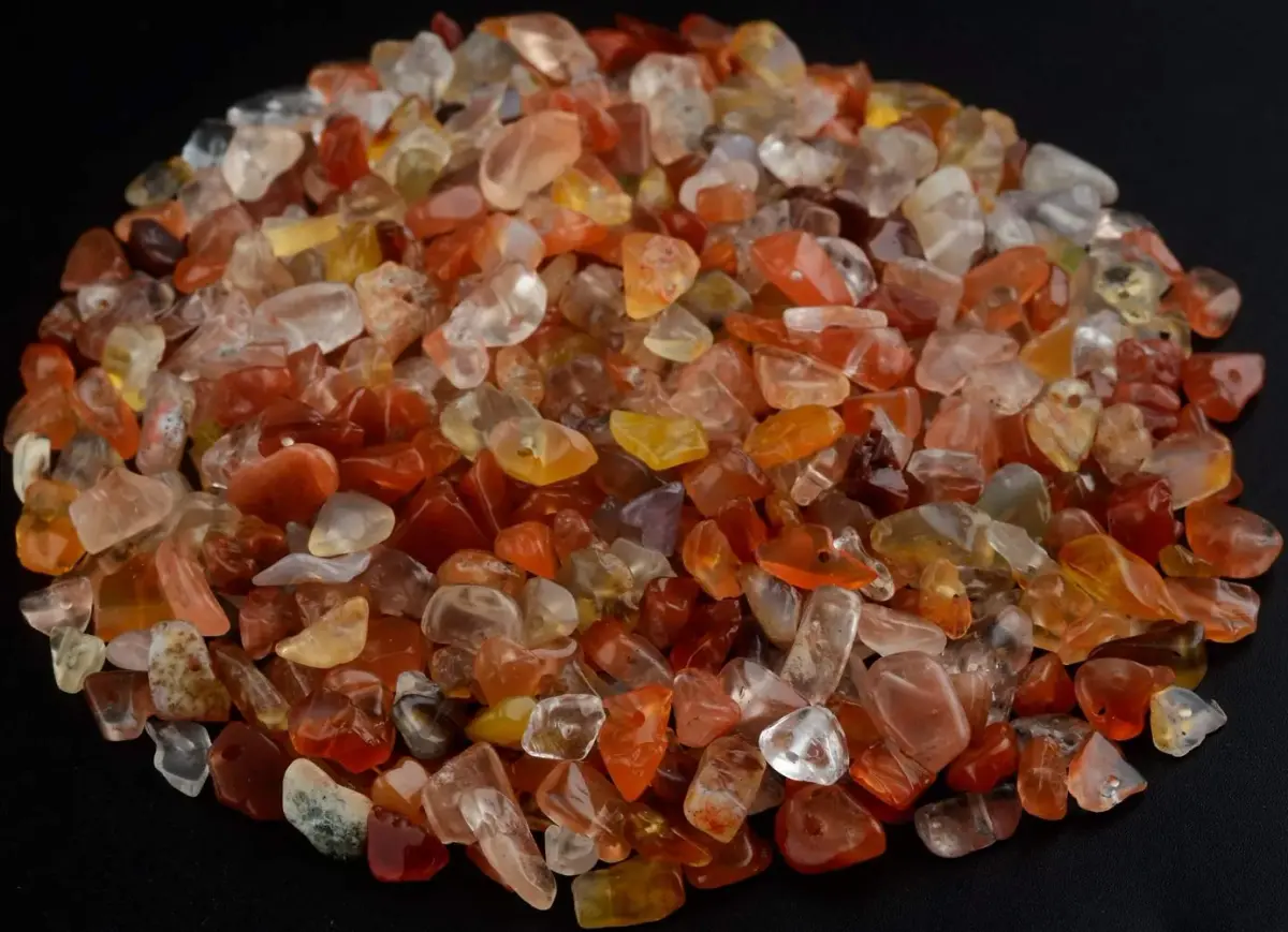Cmidy Natural Chip Stone Beads Red Agate 5-8mm (150g/5.29oz) | Genuine Gemstones for Jewelry Making - view 2