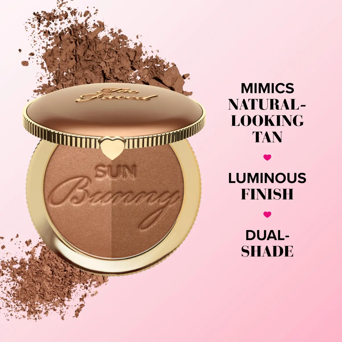 Too Faced Sun Bunny Bronzer 0.28 Oz | Buildable Dual Shade for Natural Glow & Sun-Kissed Finish - view 5