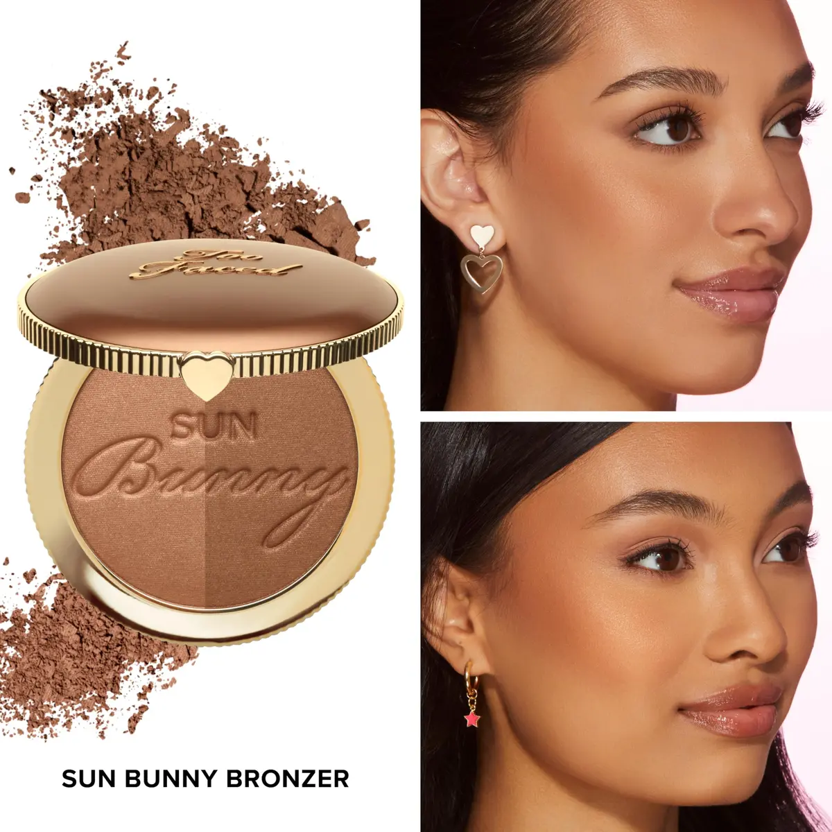 Too Faced Sun Bunny Bronzer 0.28 Oz | Buildable Dual Shade for Natural Glow & Sun-Kissed Finish - view 2