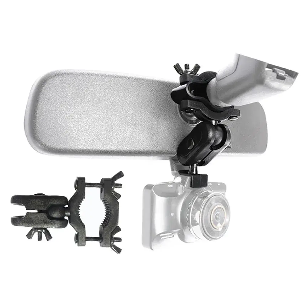 CALIDAKA Universal Dash Cam Mount Holder with 360° Ball Head & Handlebar Clamp | Fits Most Dash Cams & Action Cameras - main product image