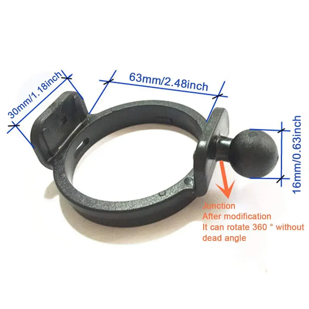 CALIDAKA Universal Dash Cam Mount Holder with 360° Ball Head & Handlebar Clamp | Fits Most Dash Cams & Action Cameras - view 2