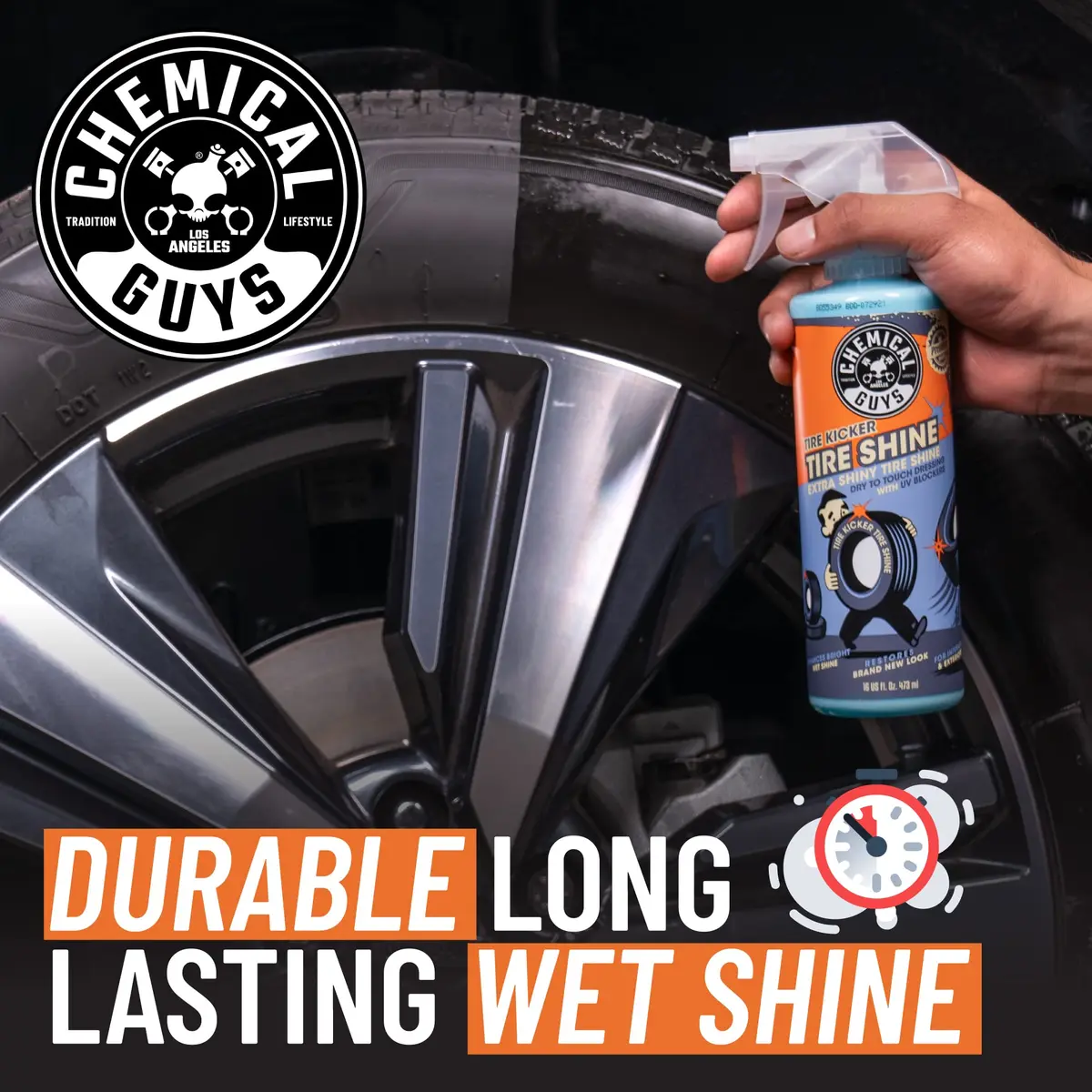 Chemical Guys Tire Kicker Extra Glossy Tire Shine Spray 3.78 L (1 Gallon) | Restores Deep Wet Look & Protects Rubber, Vinyl, Plastic - view 9