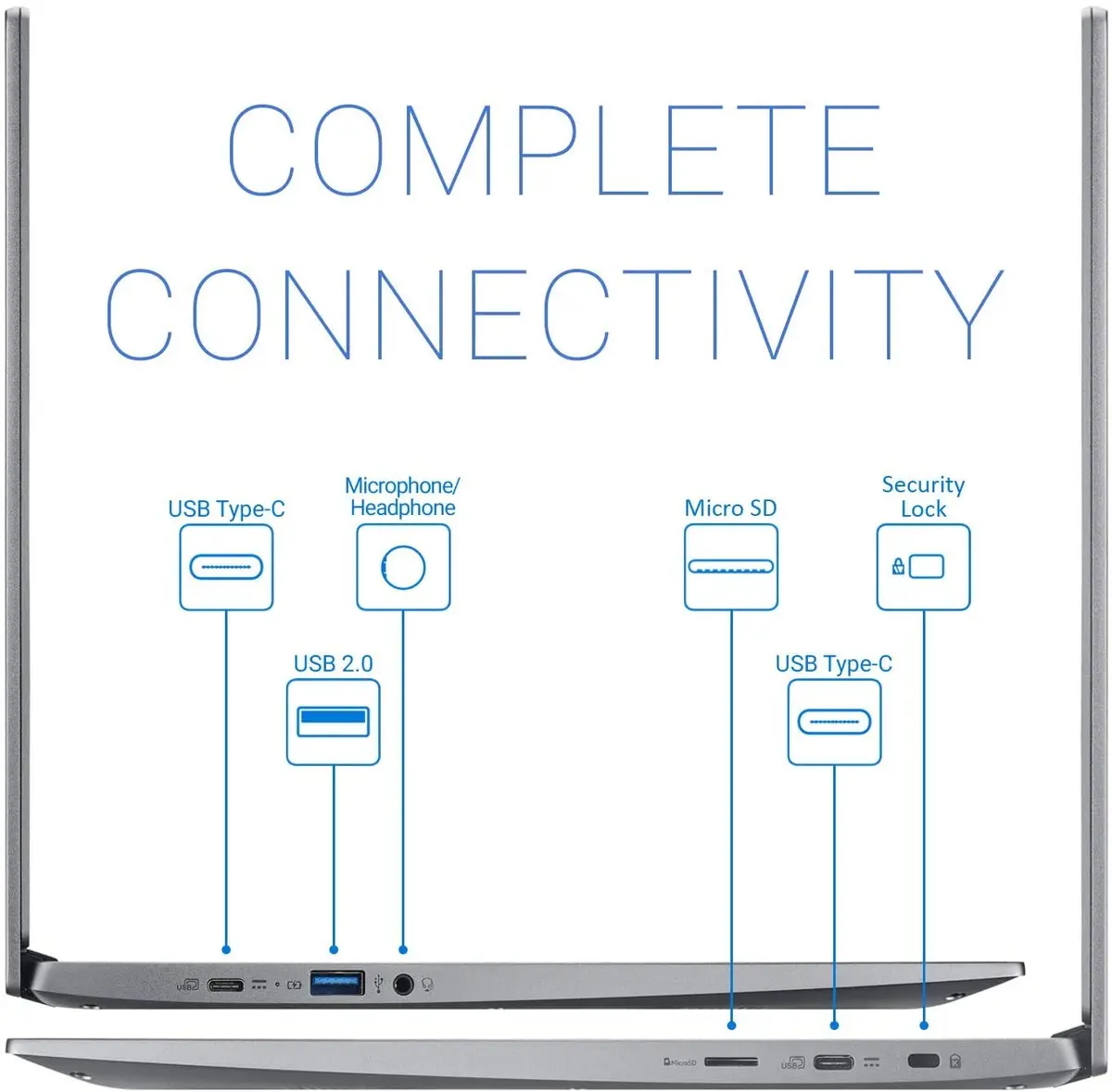 Acer Notebook Computer 15.6" FHD | Intel Core i3-8130U, 4GB DDR4, 128GB eMMC, Steel Gray - view 5