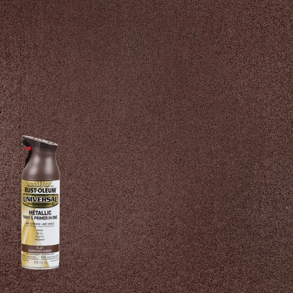 Rust-Oleum Universal Flat Burnished Amber Metallic All Surface Spray Paint, 11 oz (6 Pack) - view 2