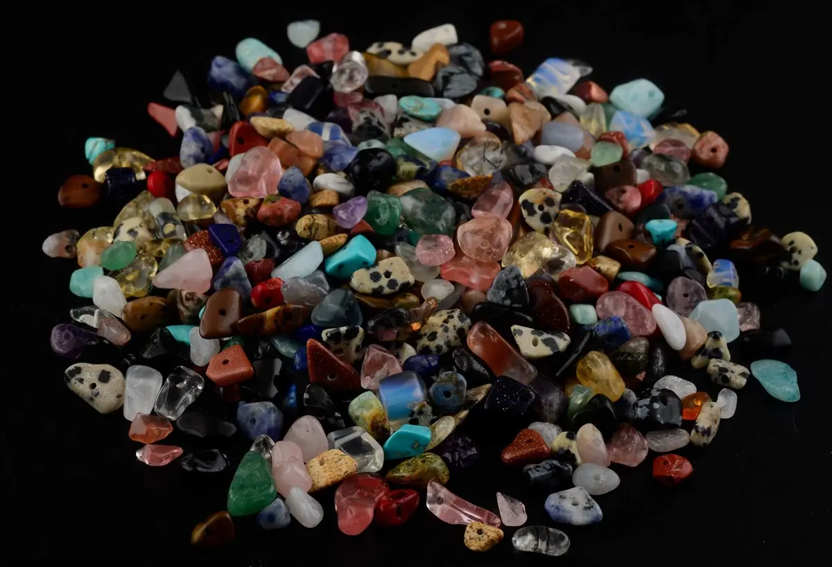 Cmidy Natural Chip Stone Beads 5-8mm (120g/approx. 400 pcs) | Irregular Gemstones for Jewelry Making - view 2