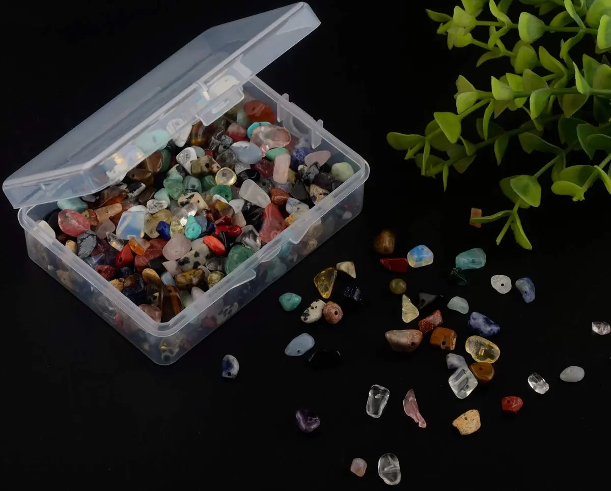 Cmidy Natural Chip Stone Beads 5-8mm (120g/approx. 400 pcs) | Irregular Gemstones for Jewelry Making - view 3