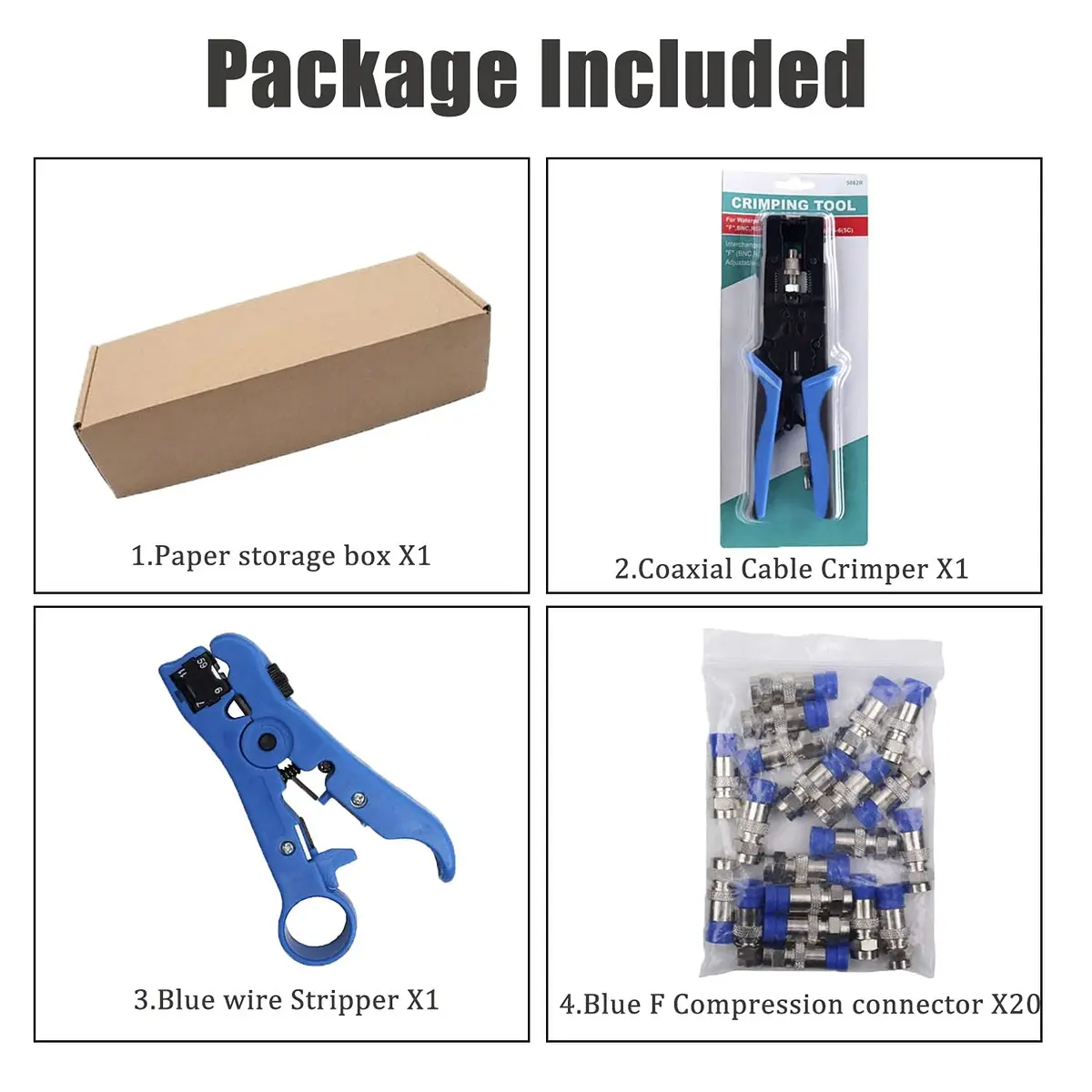 Delgada Coax Compression Tool, BNC Coaxial Cable Crimper Kit | Adjustable, Heavy Duty, Suitable for RG6 RG59 - view 6