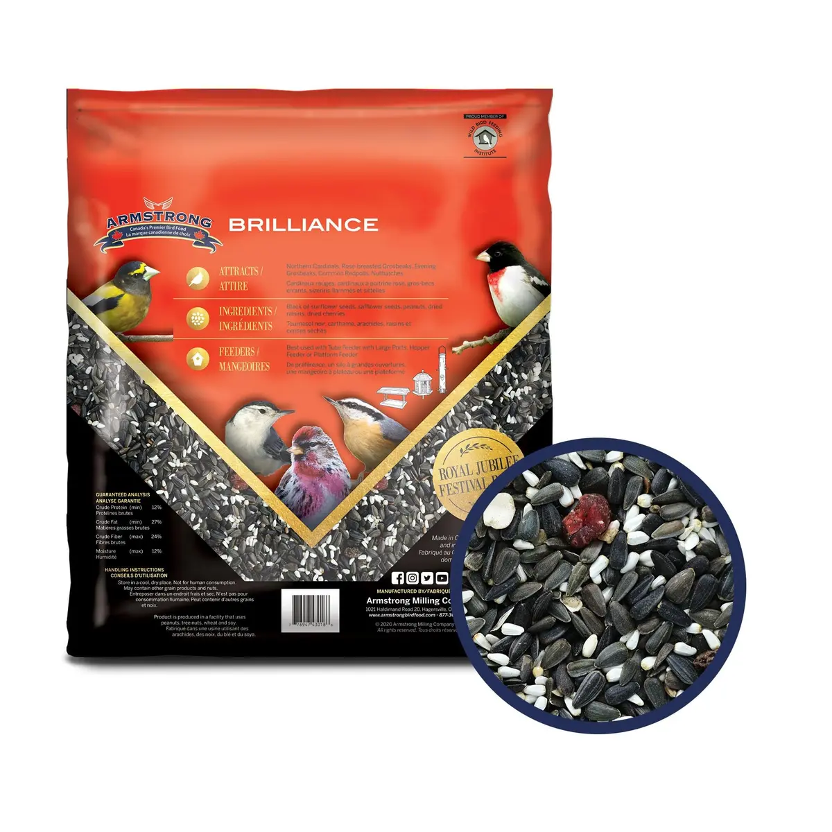 Armstrong Bird Food Royal Jubilee Brilliance Blend 4 lbs | Premium Wild Bird Seed for Northern Cardinals & Songbirds - view 2