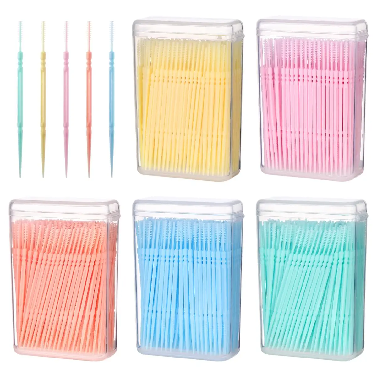 EXCEART Disposable Interdental Toothpicks 1000pcs | Portable Oral Cleaner for Teeth & Gums - main product image