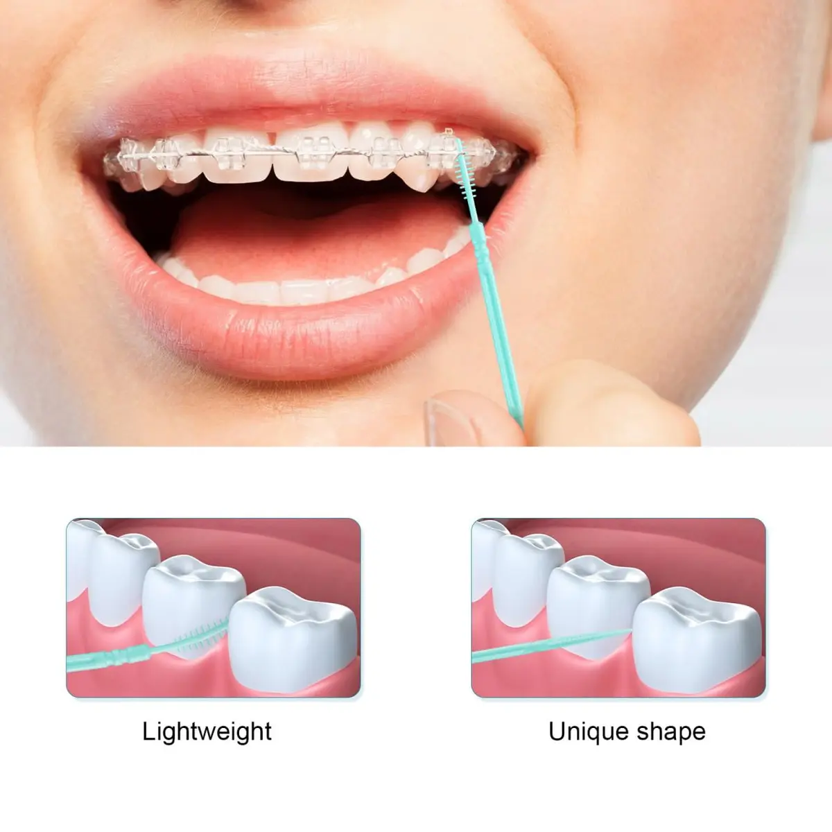 EXCEART Disposable Interdental Toothpicks 1000pcs | Portable Oral Cleaner for Teeth & Gums - view 2