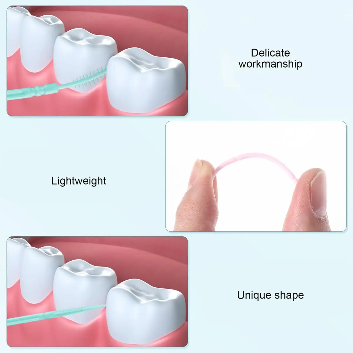 EXCEART Disposable Interdental Toothpicks 1000pcs | Portable Oral Cleaner for Teeth & Gums - view 4
