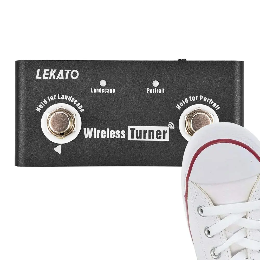 LEKATO Wireless Page Turner Pedal Bluetooth Foot Pedal for Tablets Phone | Support Android & IOS above v13.4 | External Pedal for Loop Control - view 8