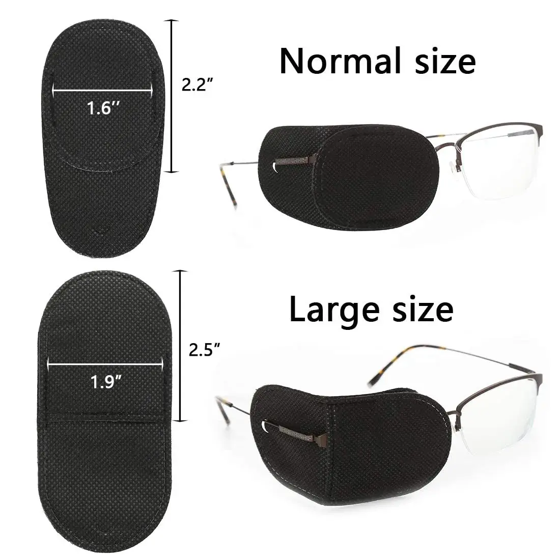 VEEJION Black 12PCS Eye Patches for Glasses | Treat Lazy Eye Amblyopia for Left or Right Eyes - view 4