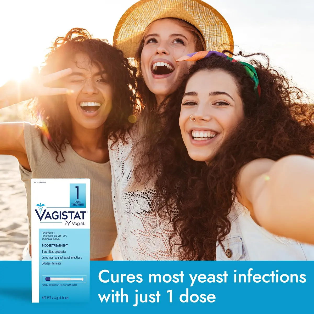 Vagisil Vagistat 1-Day Yeast Treatment 1 Pack | Single Dose Vaginal Antifungal - view 3