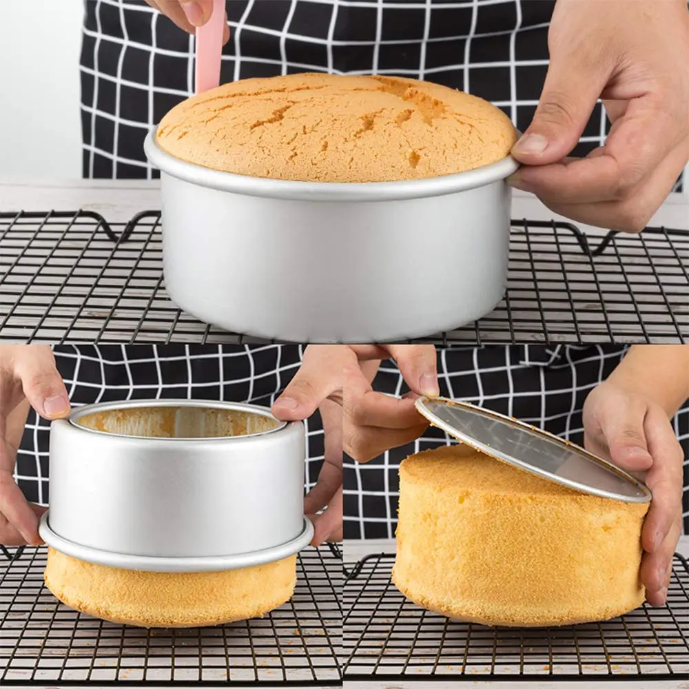 OUKEYI 10 Inch Round Cheesecake Pan with Removable Bottom | 25.4 cm (10 inches) Anodized Aluminum Baking Mold - view 6