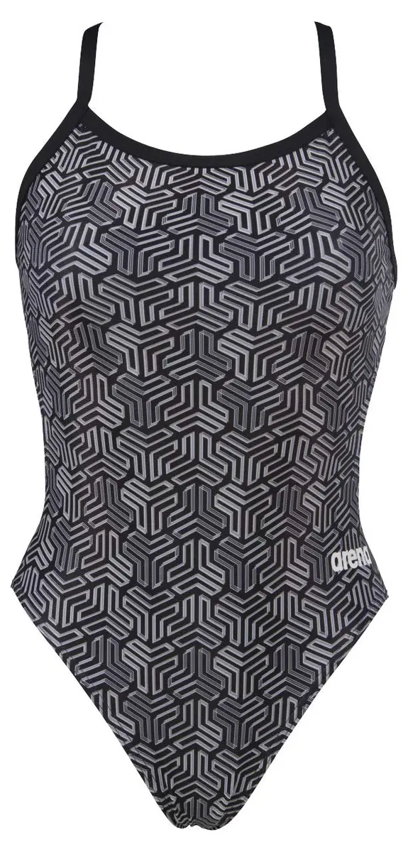 ARENA Kikko Womens Chlorine Resistant Athletic One Piece Swimsuit | Water Sports-Black - view 6