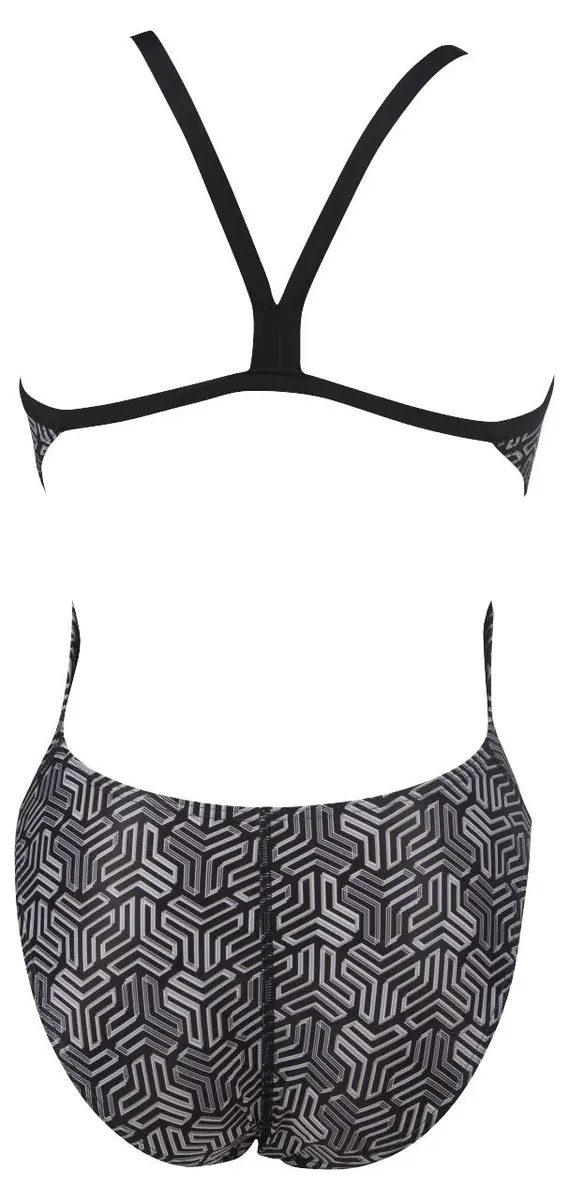 ARENA Kikko Womens Chlorine Resistant Athletic One Piece Swimsuit | Water Sports-Black - view 7