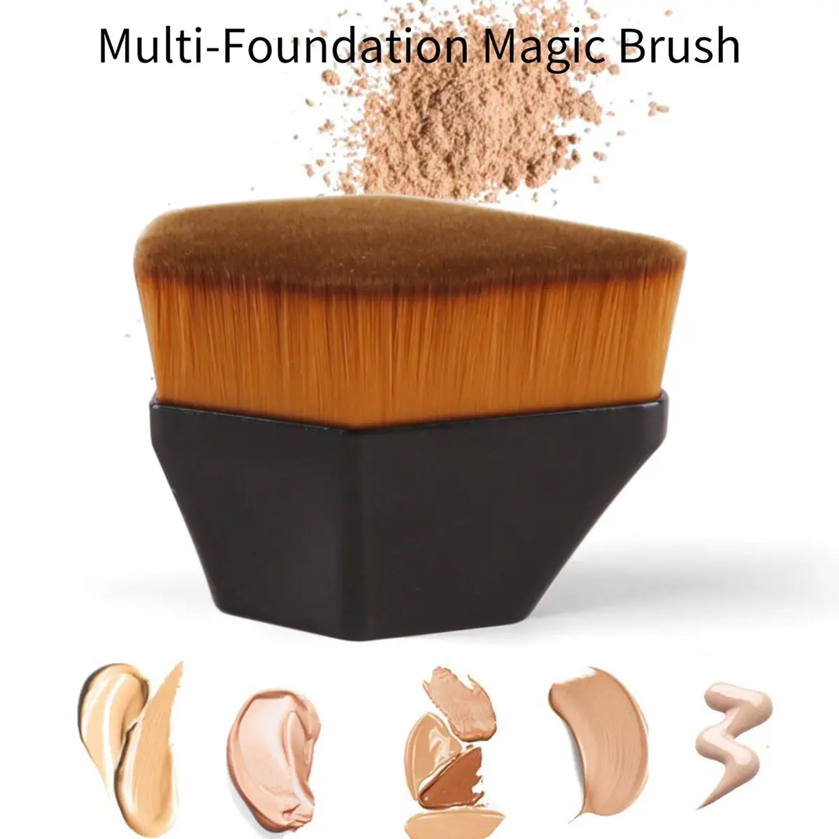 Daubigny Foundation Brush Iron Type for Face & Blush | Flawless Makeup Tool (Black) - view 5
