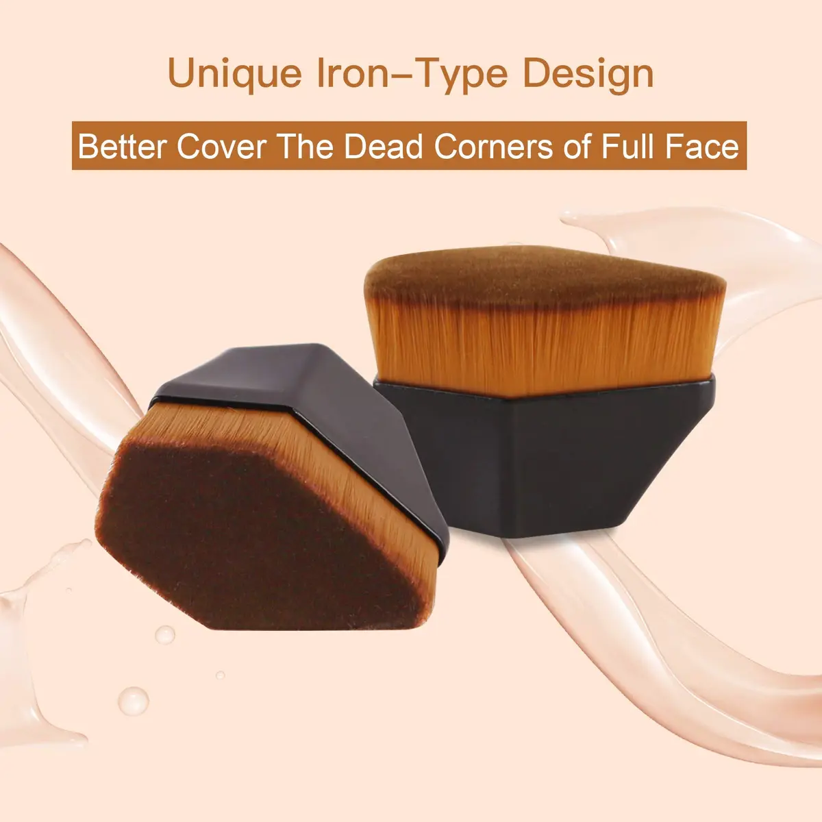 Daubigny Foundation Brush Iron Type for Face & Blush | Flawless Makeup Tool (Black) - view 3