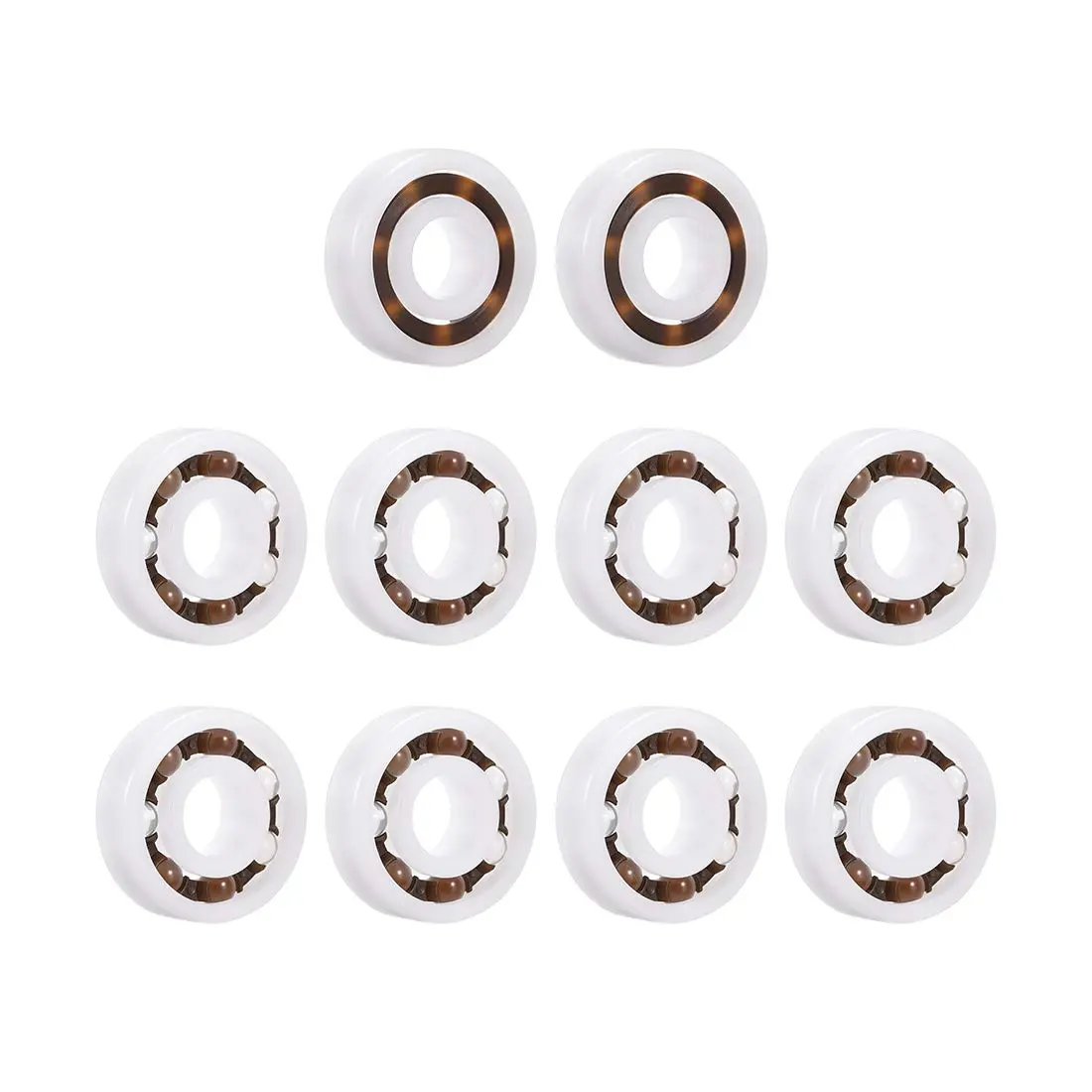 uxcell 6000 Plastic Bearings 10x26x8mm Glass Ball Nylon Cage | High-Speed, Self-Lubricating - main product image
