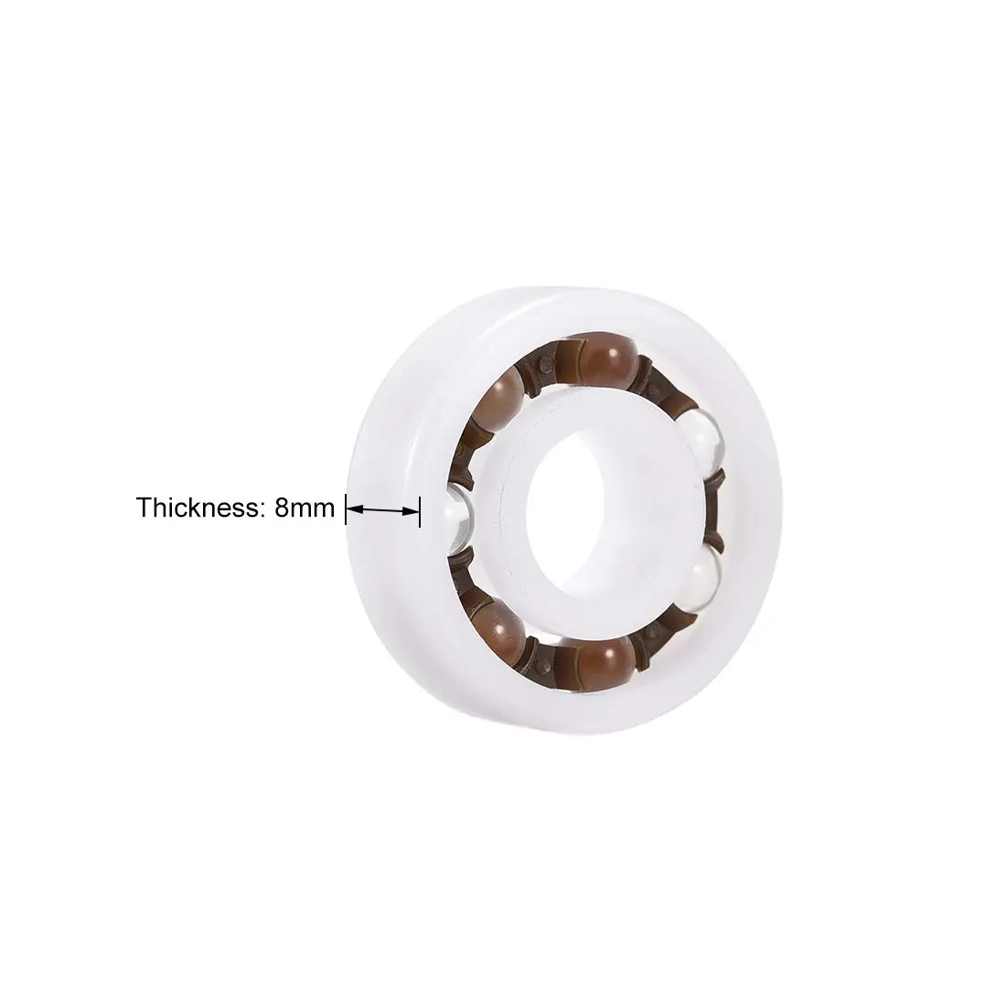 uxcell 6000 Plastic Bearings 10x26x8mm Glass Ball Nylon Cage | High-Speed, Self-Lubricating - view 3