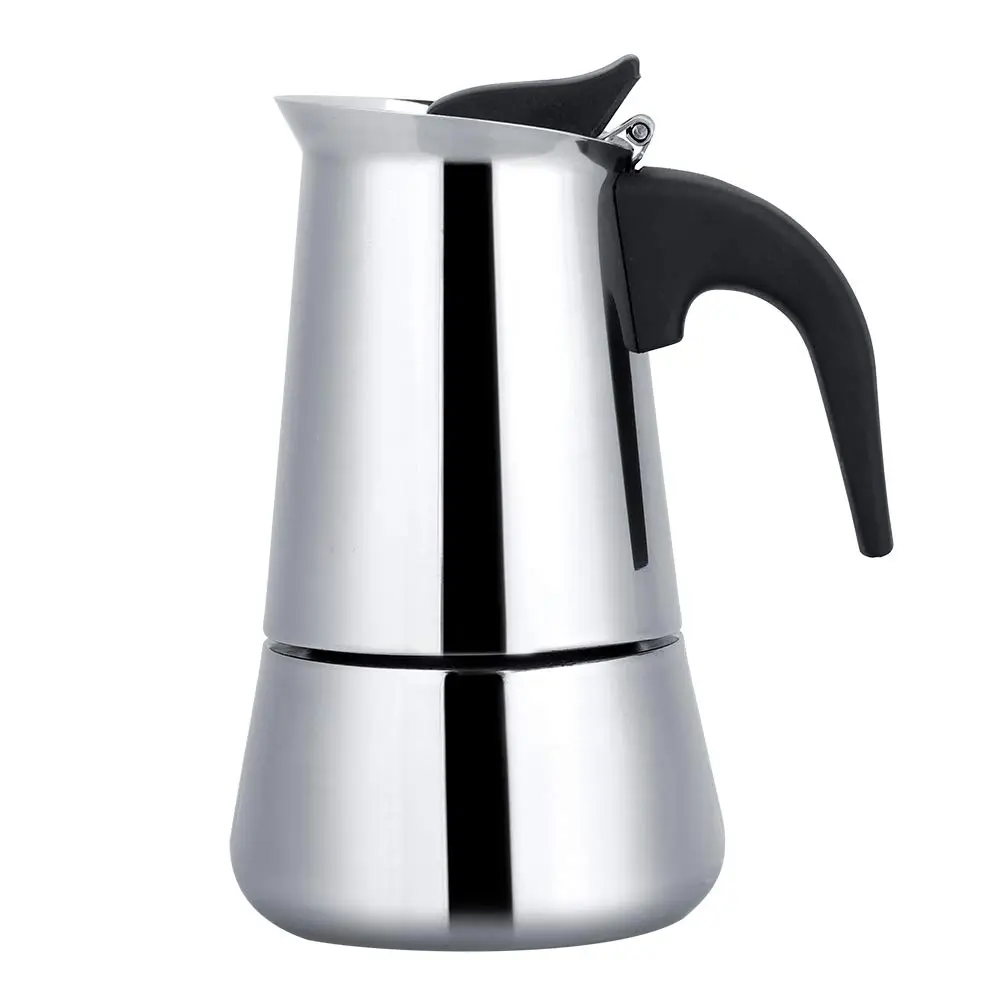 Agatige Moka Espresso Maker 200ml | Stainless Steel Coffee Pot for Stovetop - main product image