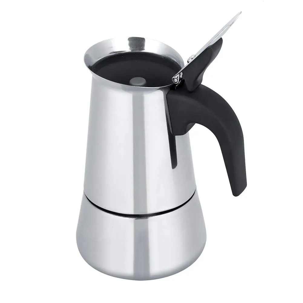 Agatige Moka Espresso Maker 200ml | Stainless Steel Coffee Pot for Stovetop - view 7