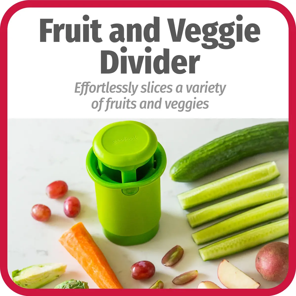 GoodCook Fruit & Veggie Divider 2.5 x 2.25 x 4.3 in | Quarters Smaller Fruits & Vegetables - view 2