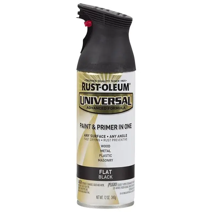 Rust-Oleum Universal Flat Black All Surface Spray Paint, 12 oz (Pack of 6) - view 4