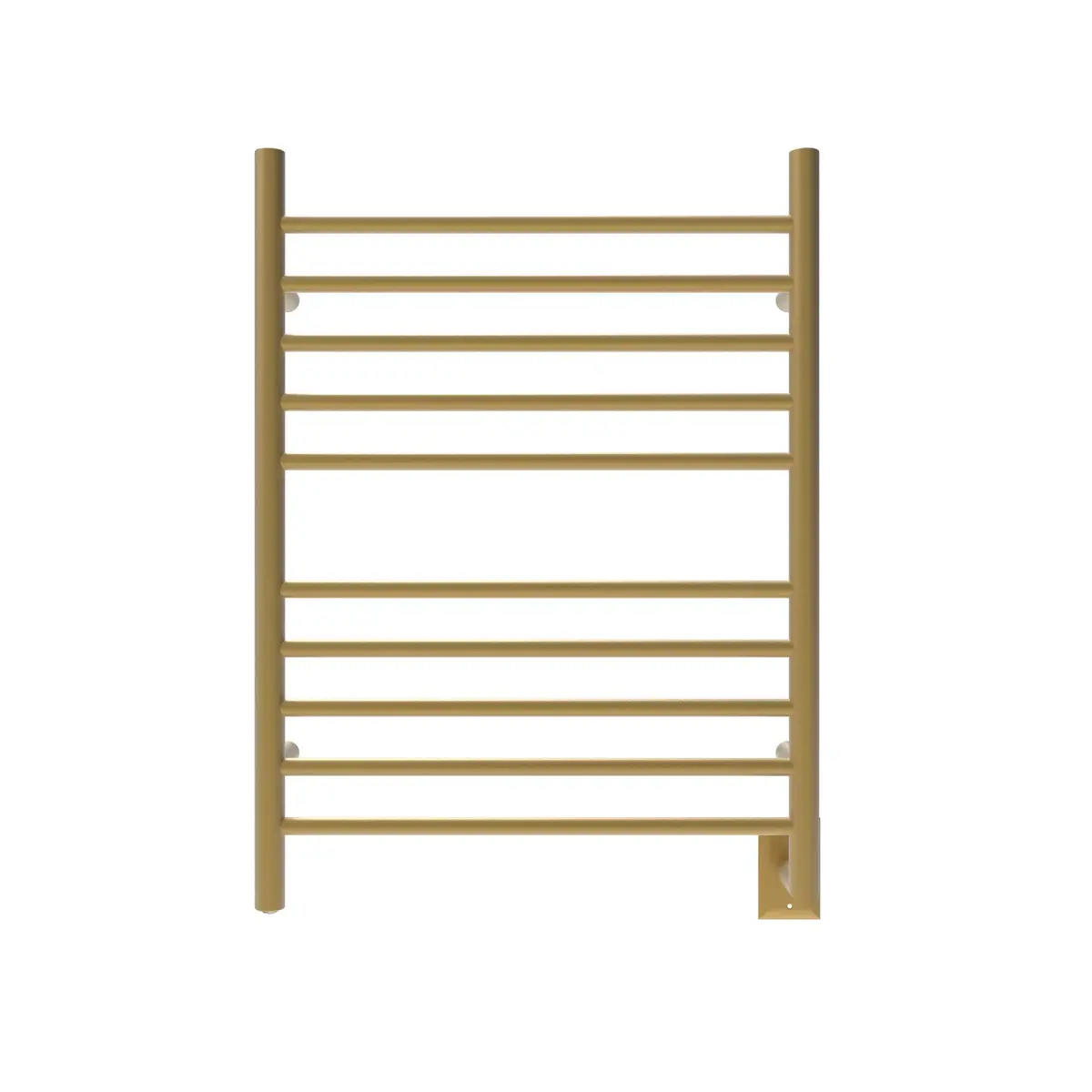 Amba Radiant Straight Hardwired Towel Warmer Satin Brass | 10 Horizontal Bars, 150W - view 8