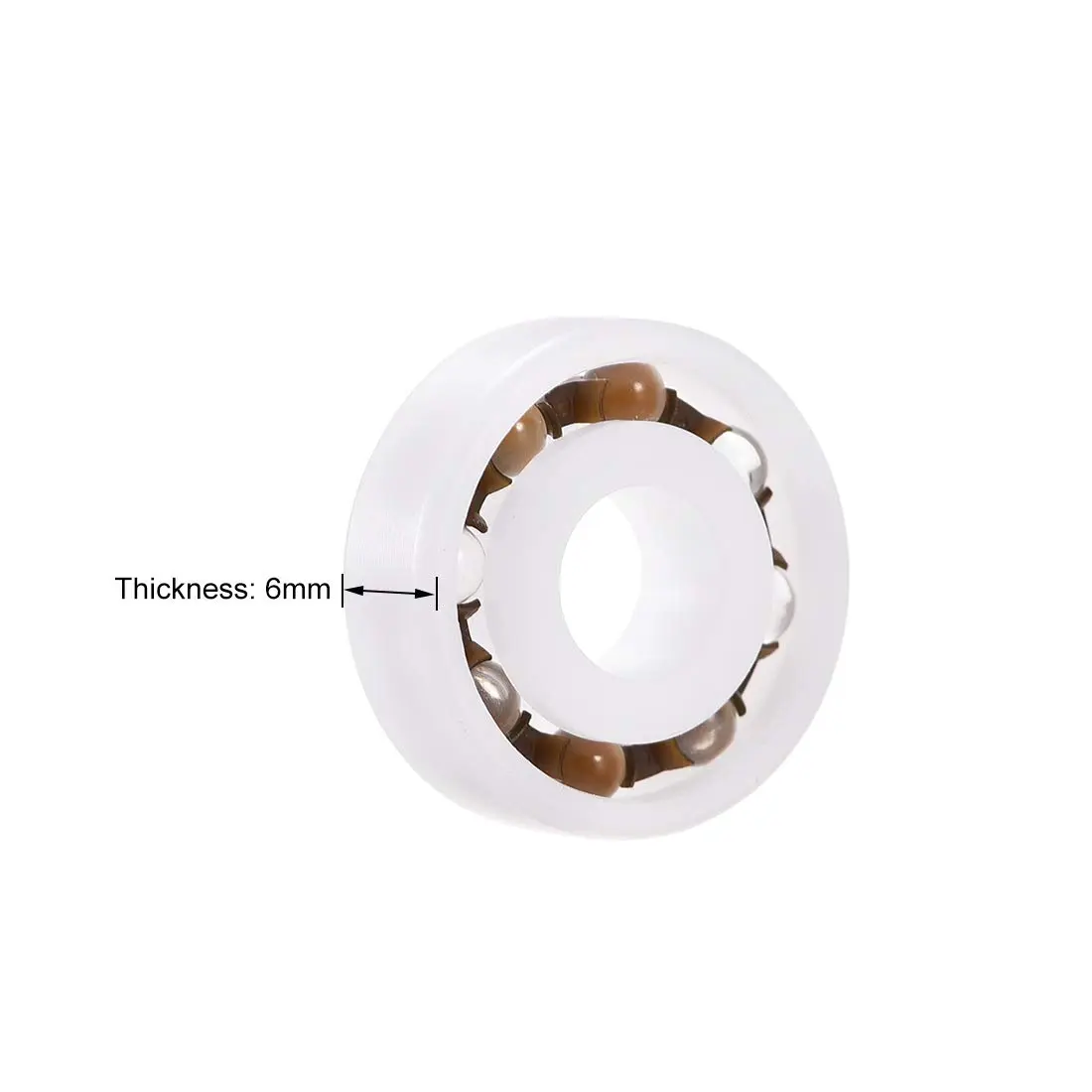 uxcell 607 Plastic Bearings 7mmx19mmx6mm | Glass Ball Nylon Cage for High-Speed Industrial Use - view 3