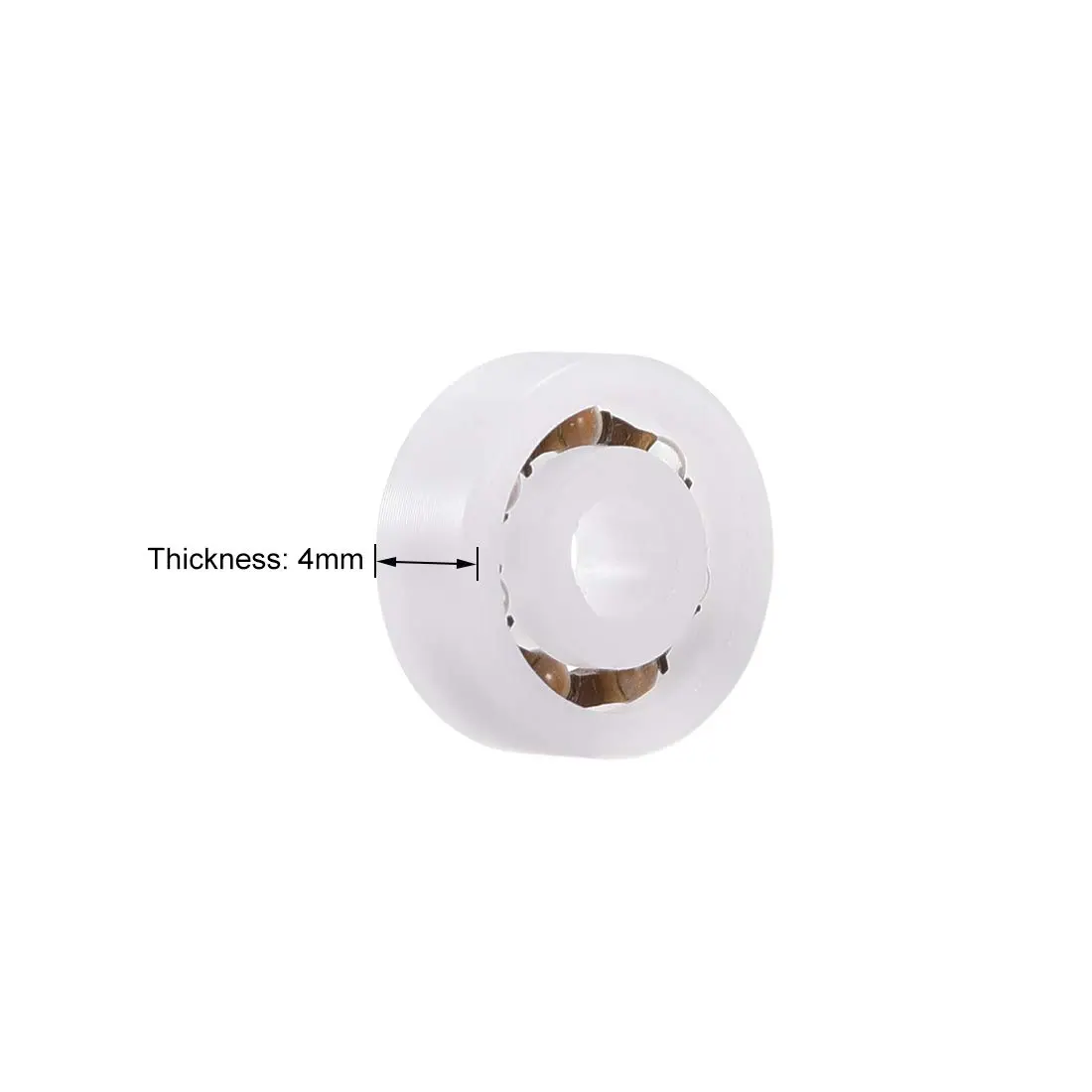 uxcell 623 Plastic Bearings 3x10x4mm Glass Ball Nylon Cage | Deep-Groove, High-Speed, Open-Type - view 3
