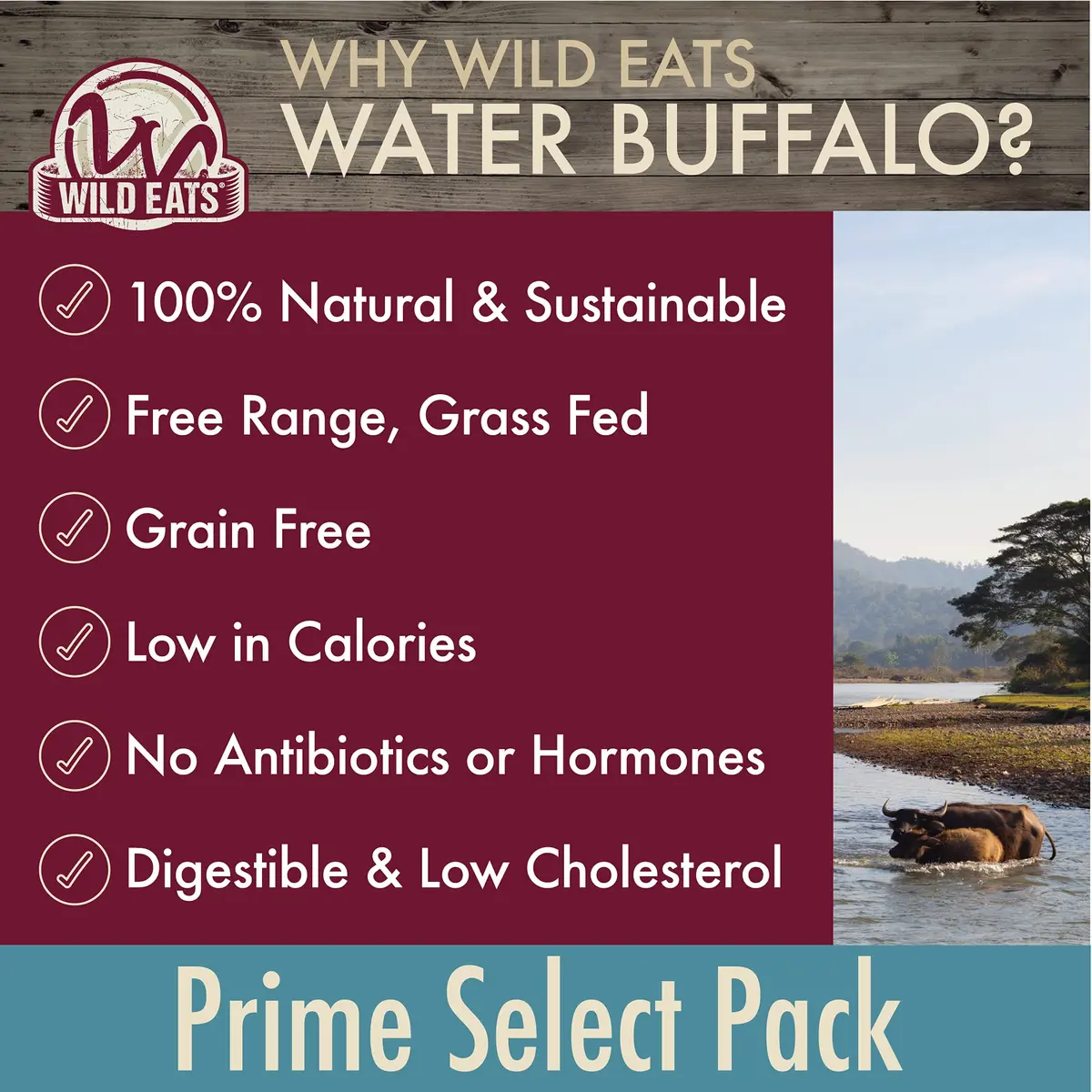 Wild Eats Water Buffalo Prime Bone Assortment Dog Chews 11 Pack, Grain Free | All Natural, Healthy & Grain Free Dog Treats - view 5