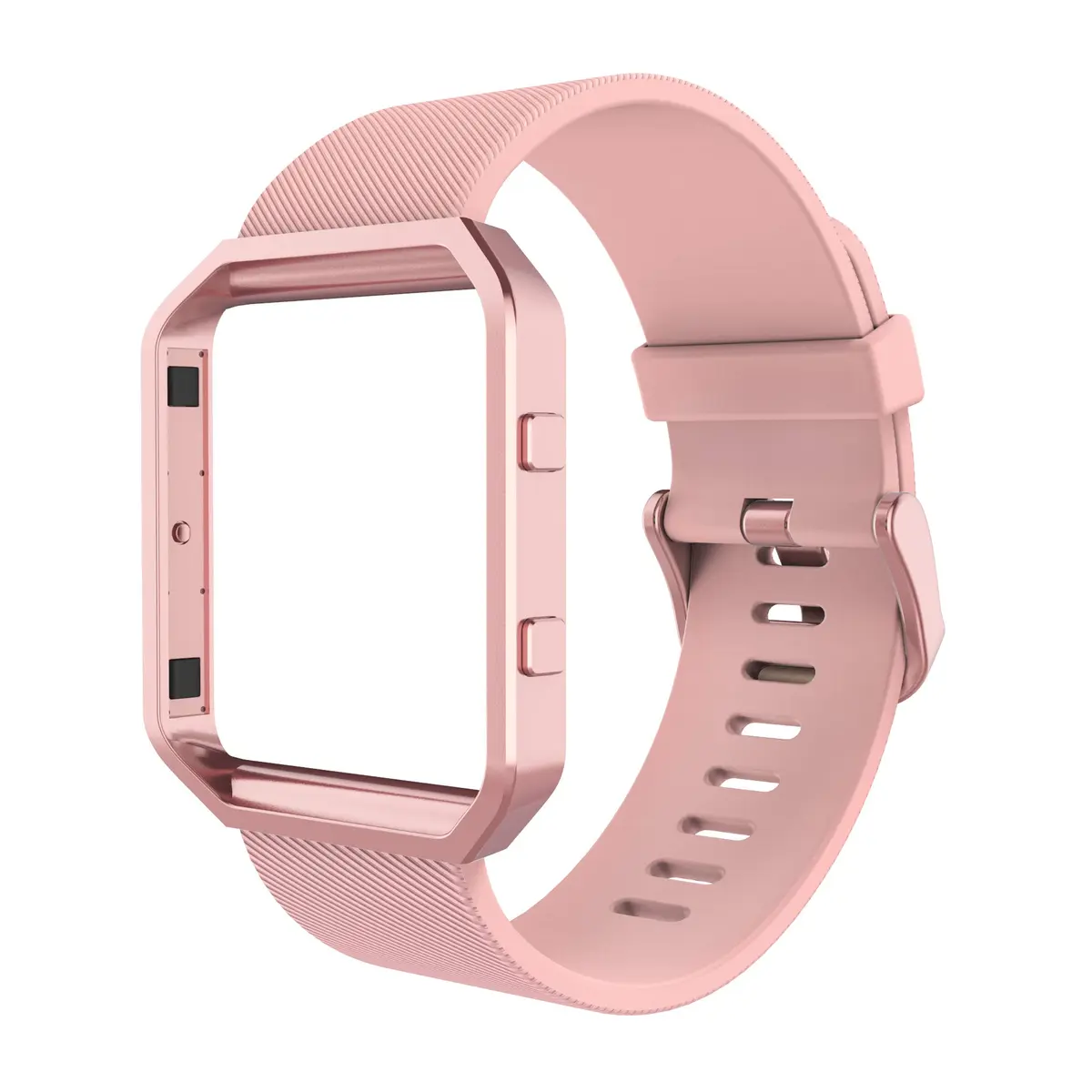 Simpeak Sport Band Compatible with Fitbit Blaze Small Pink | Silicone Wristband with Metal Frame - main product image