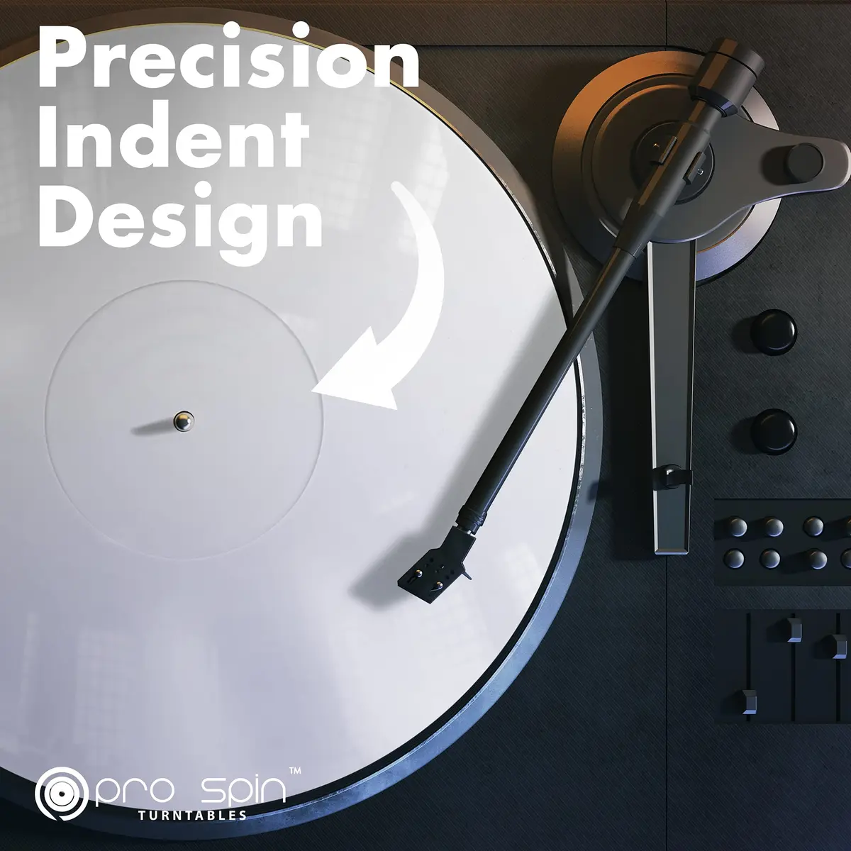 PRO SPIN White Acrylic Turntable Mat | 12" Vinyl Slipmat with Antistatic Cover, Tighter Bass, Dust & Static Noise Reduction - view 8