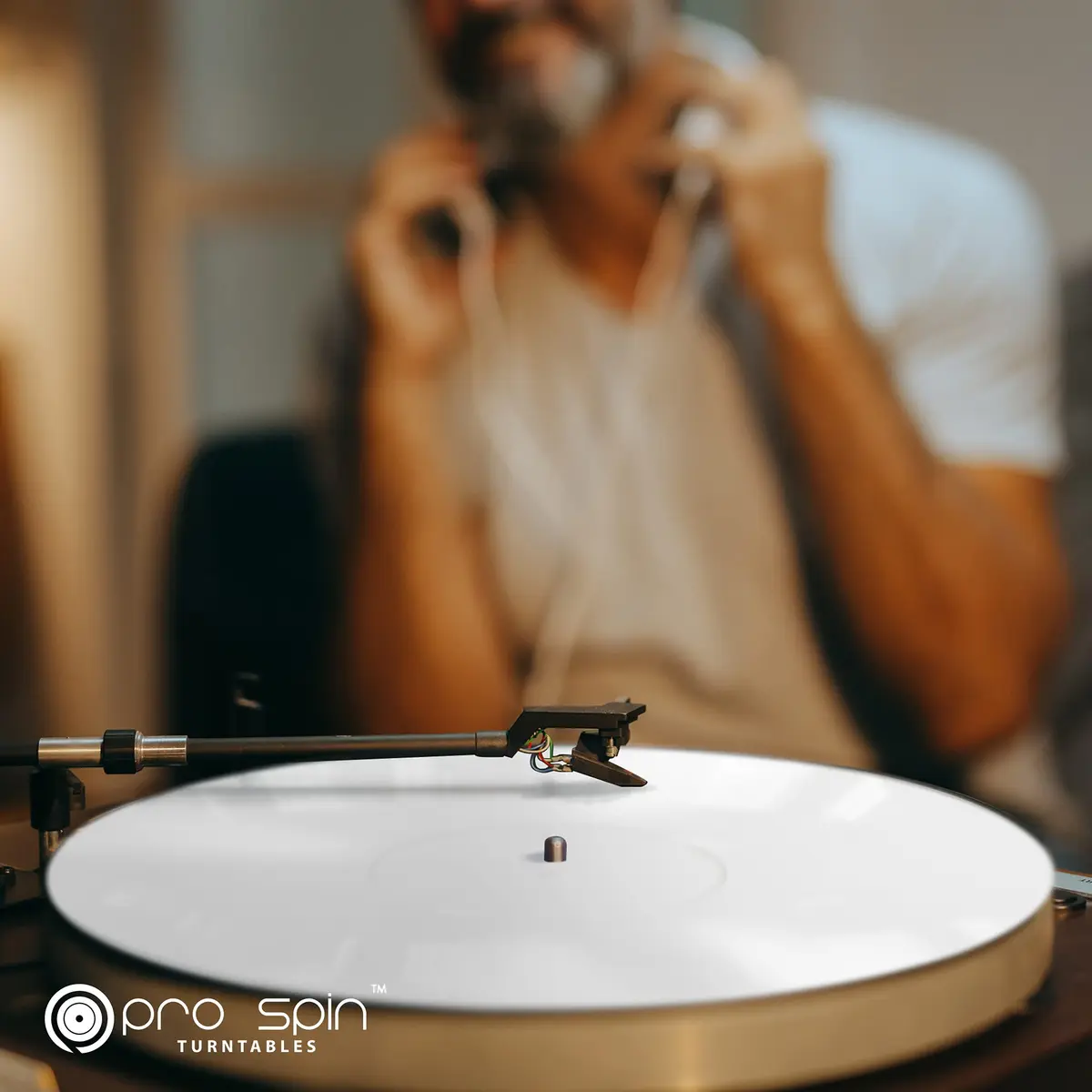 PRO SPIN White Acrylic Turntable Mat | 12" Vinyl Slipmat with Antistatic Cover, Tighter Bass, Dust & Static Noise Reduction - view 9