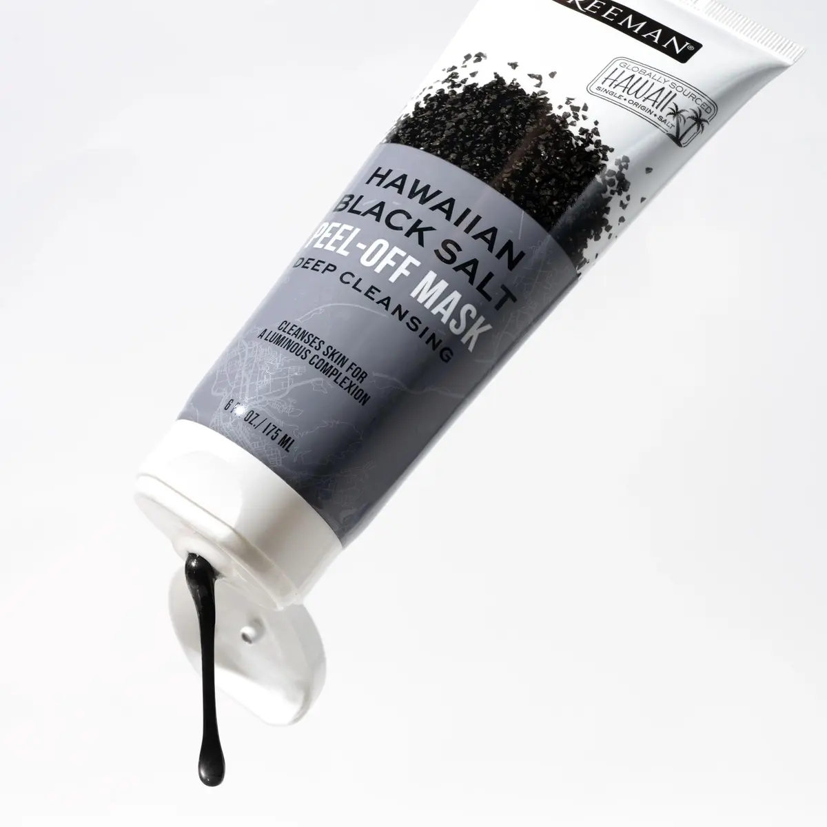 Freeman Hawaiian Black Salt Peel-Off Mask 175ml (6 fl oz) | Clarifies Skin with Volcanic Ash Derivative - view 6