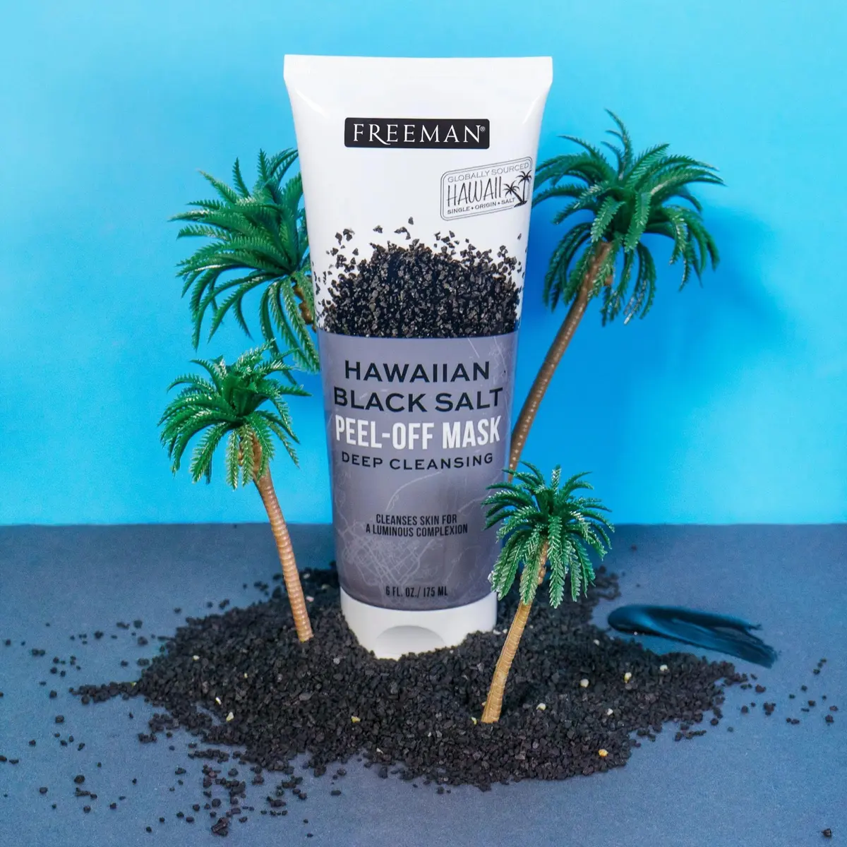 Freeman Hawaiian Black Salt Peel-Off Mask 175ml (6 fl oz) | Clarifies Skin with Volcanic Ash Derivative - view 7