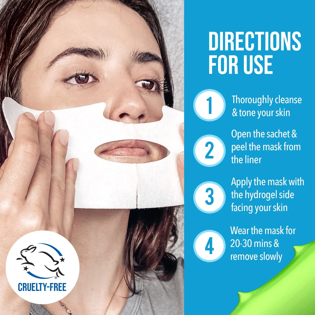 masque BAR Shield & Soothe Hydrogel Facial Mask with Aloe Vera | Hydrating & Calming for Sensitive Skin (1 Count Pack of 6) - view 7