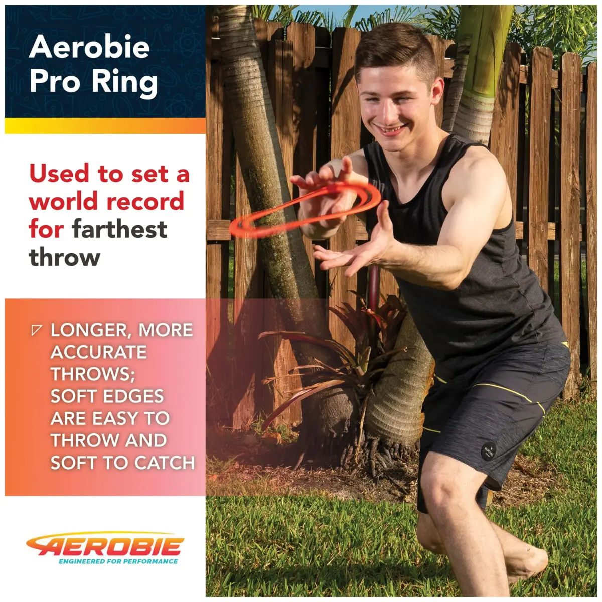 Aerobie Pro Ring Flying Disc 14-inch | World Record Distance Outdoor Toy - view 3