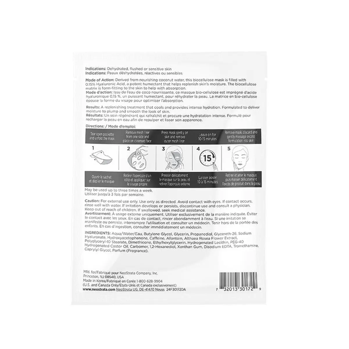 NEOSTRATA Restore Hyaluronic Acid Biocellulose Face Mask | Hydrating & Plumping for Dry, Sensitive Skin - view 7