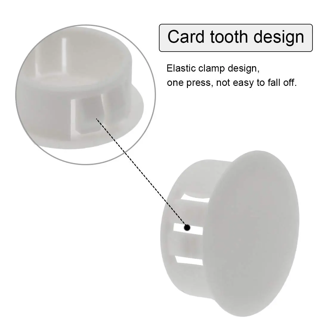 suiwotin 60PCS 10mm (3/8") White Hole Plugs Plastic | Durable Furniture & Hardware Cover - view 5