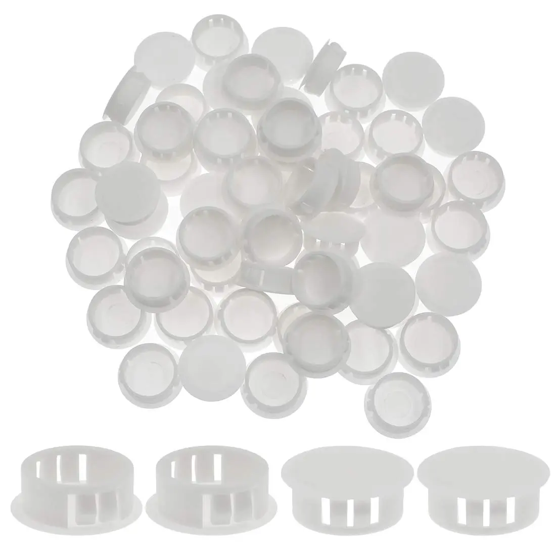 suiwotin 60PCS 25mm/1" White Hole Plugs Plastic | Waterproof, Dustproof, Durable - main product image